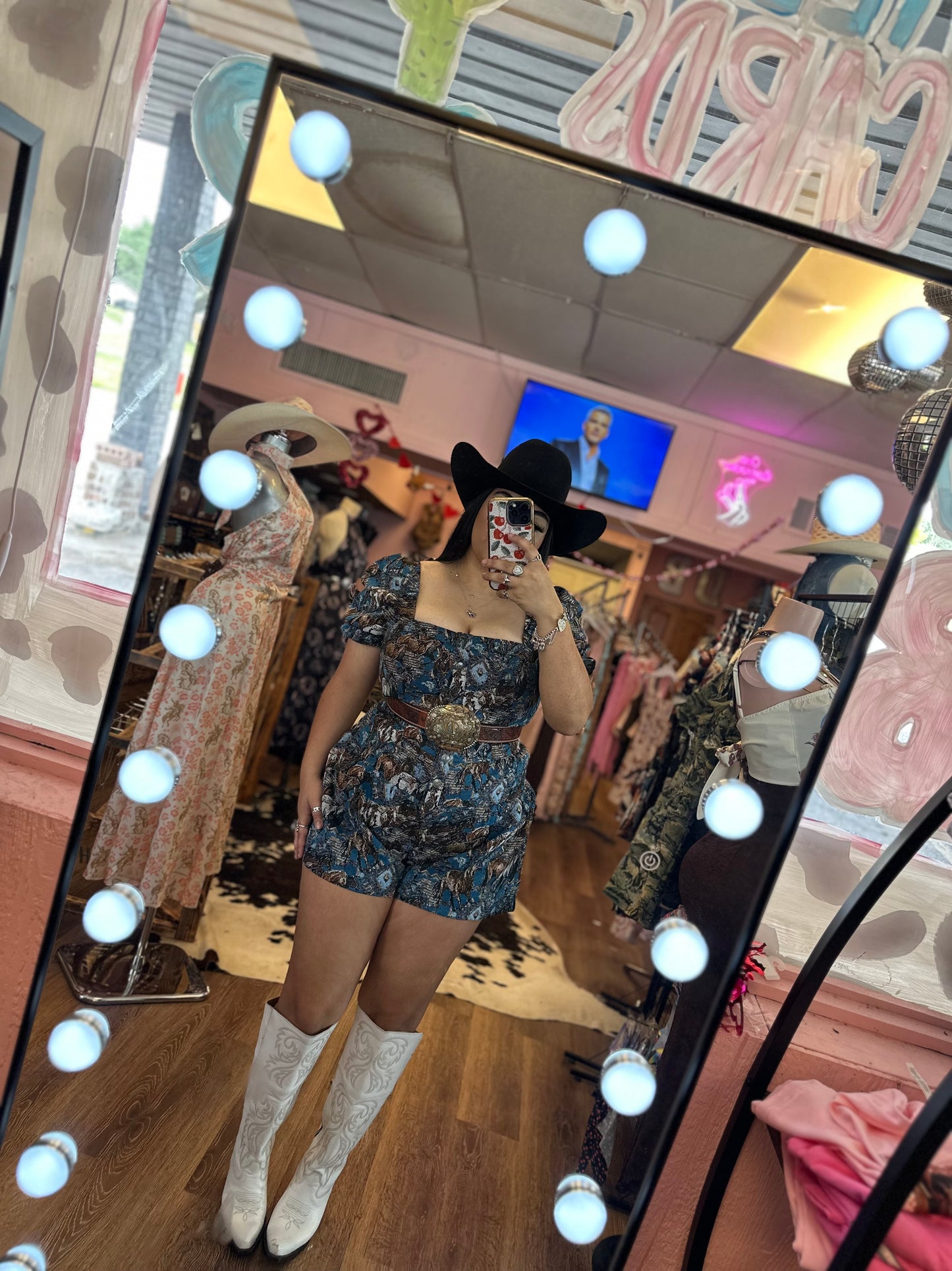 BLUE HORSE ROMPER
