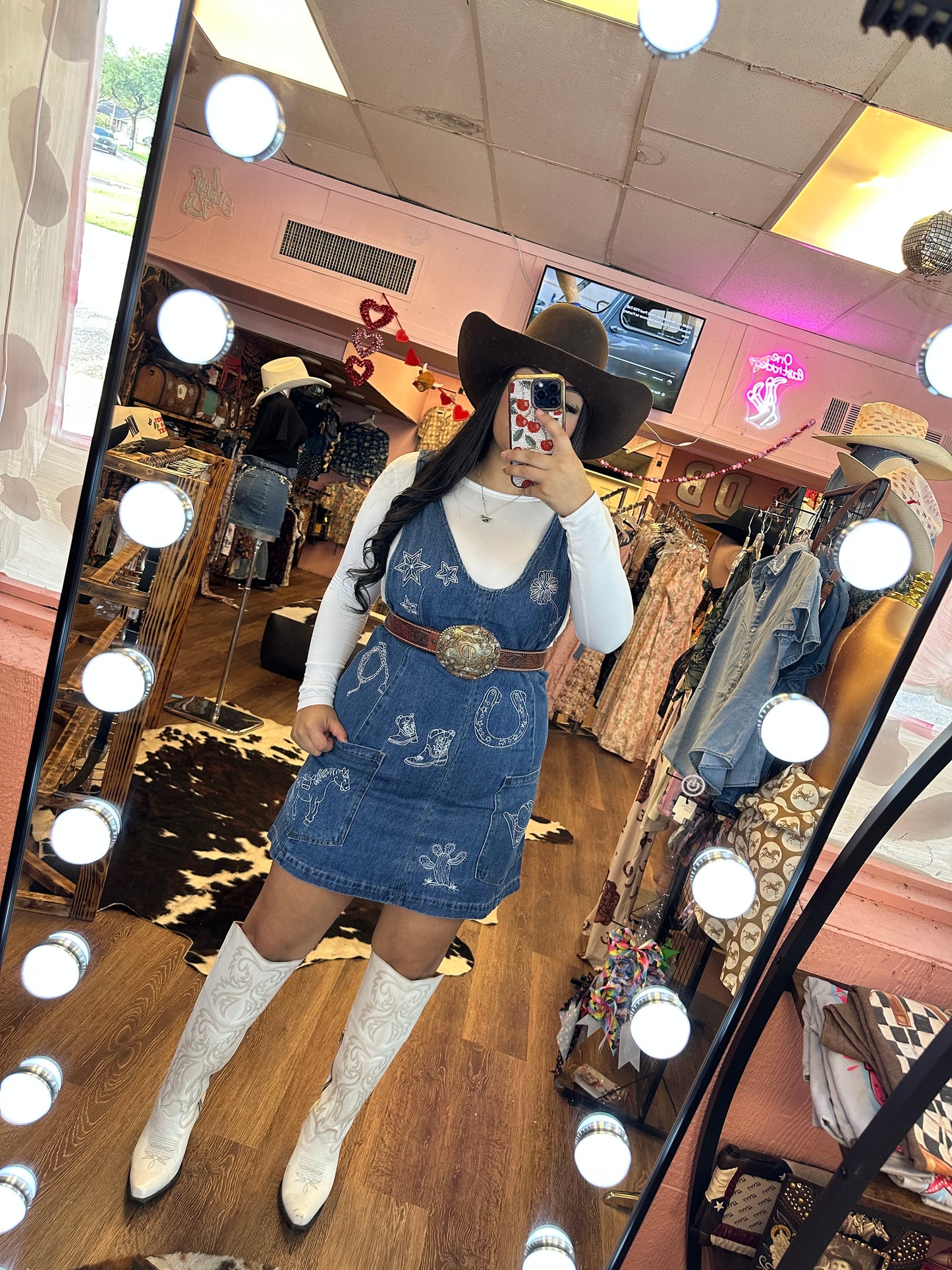 DENIM DRESS OVERALL