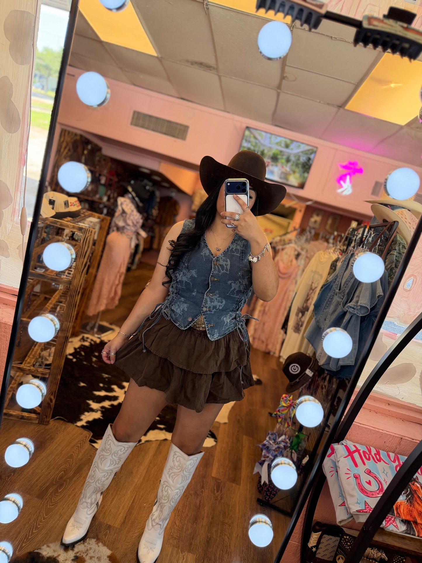 DENIM HORSE VEST
