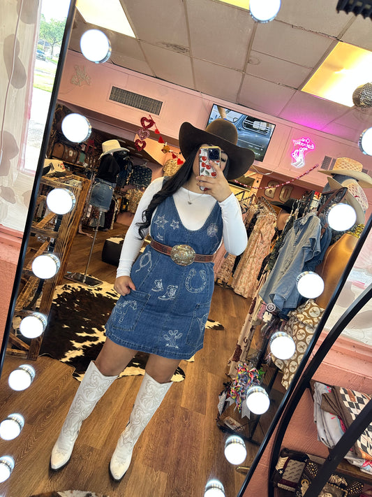 DENIM DRESS OVERALL