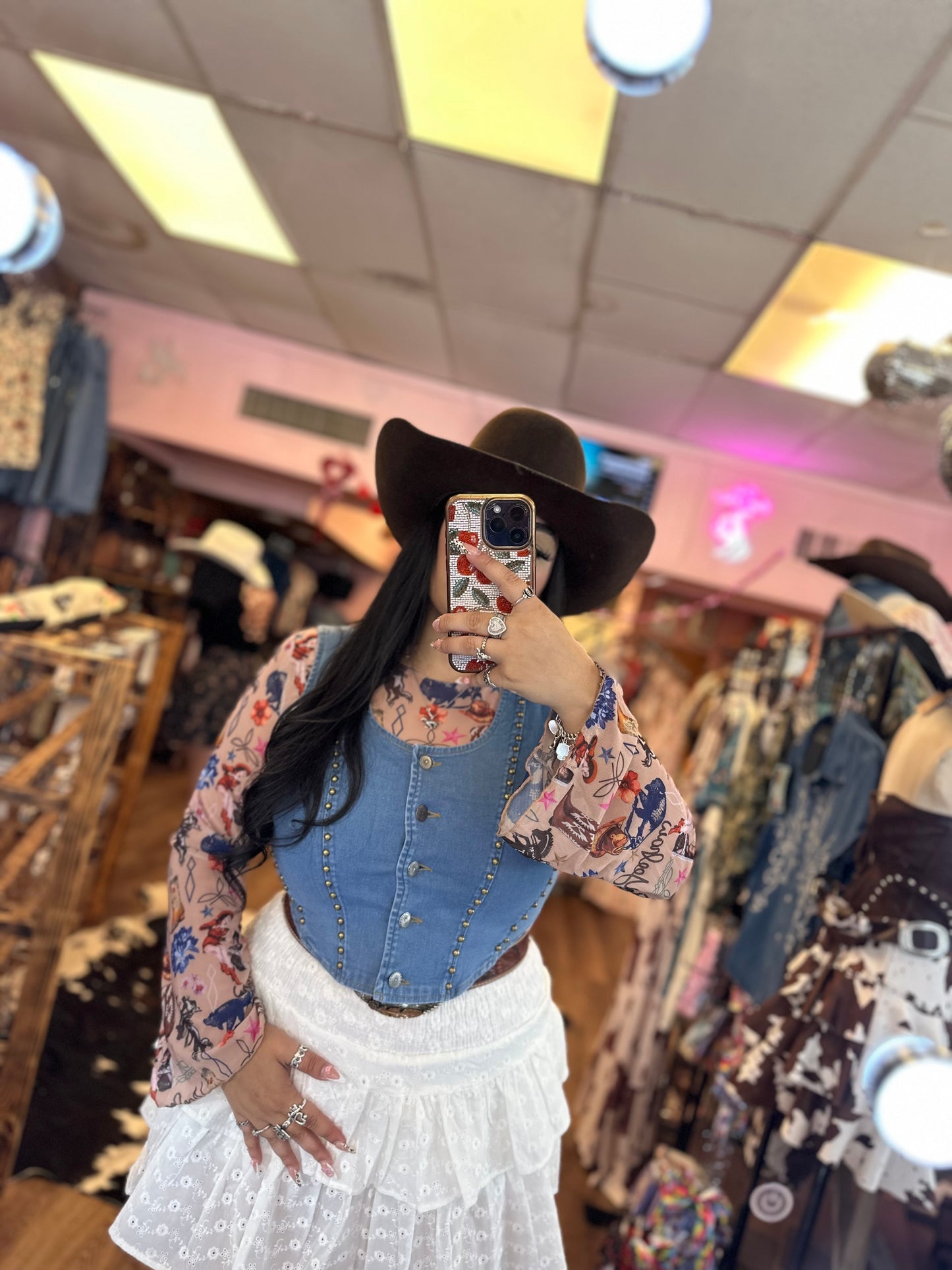 STUD DENIM VEST