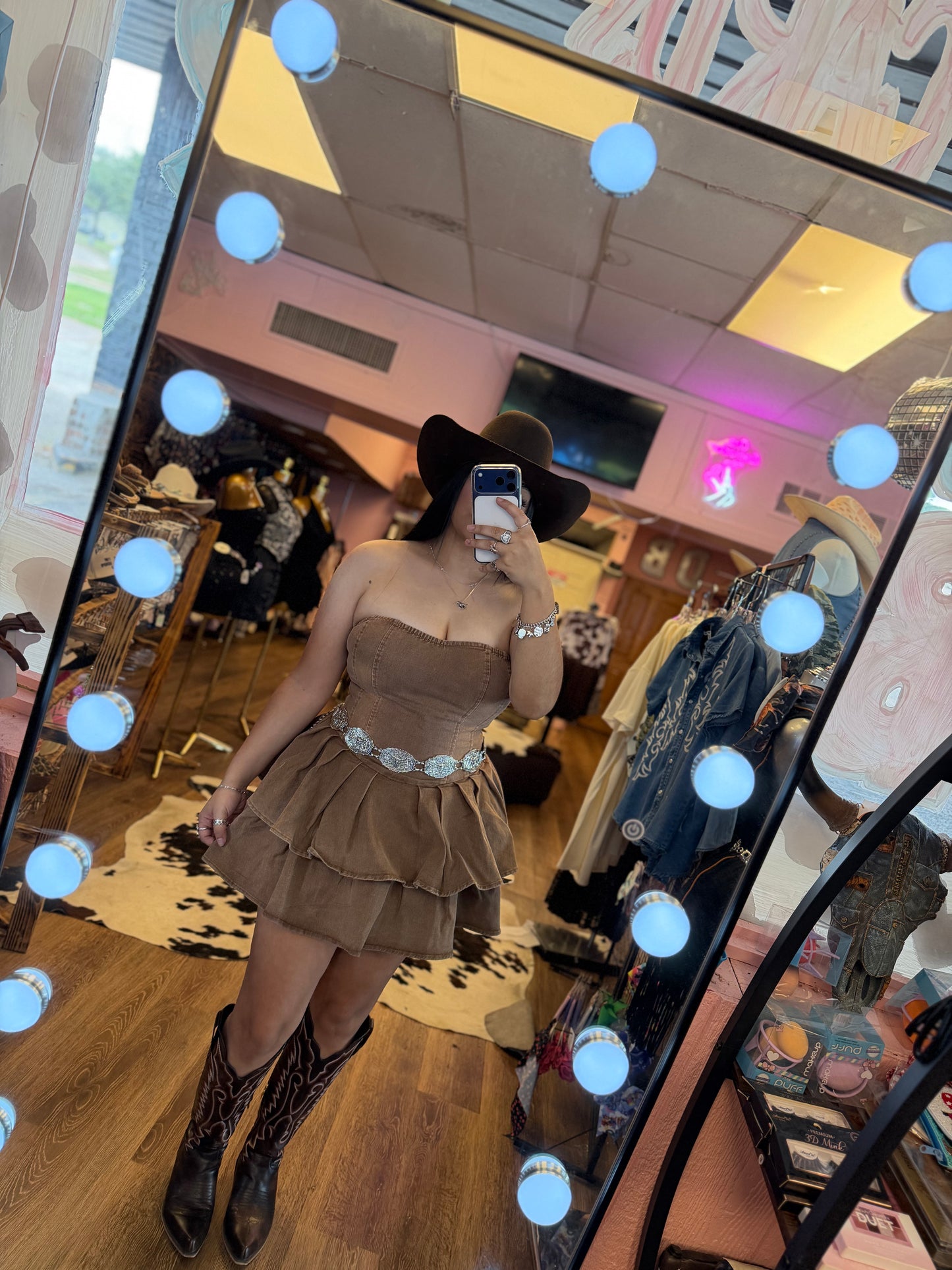 BROWN DRESS