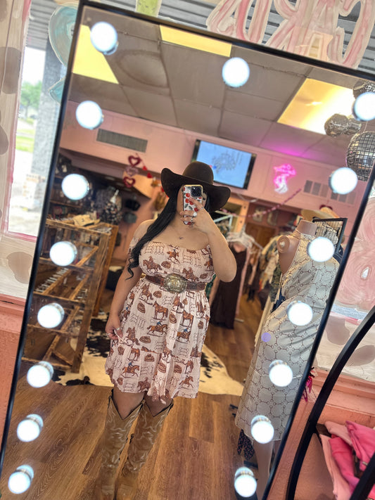 CREAM HORSE DRESS